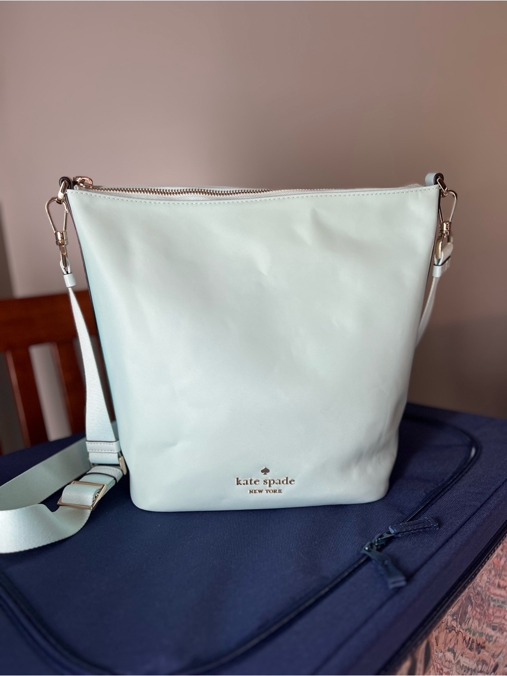 kate spade Mint Leather Bucket Crossbody Bag